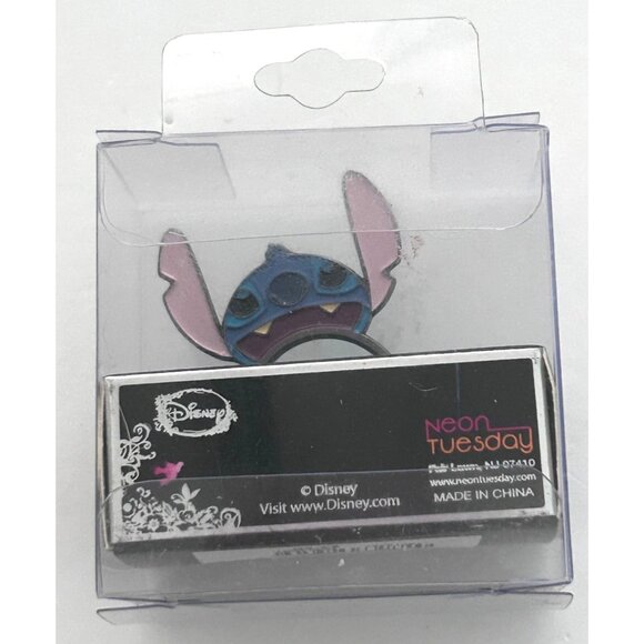 Disney Lilo & Stitch Flat Enamel Ring Size 7 By Neon Tuesday - Picture 1 of 4